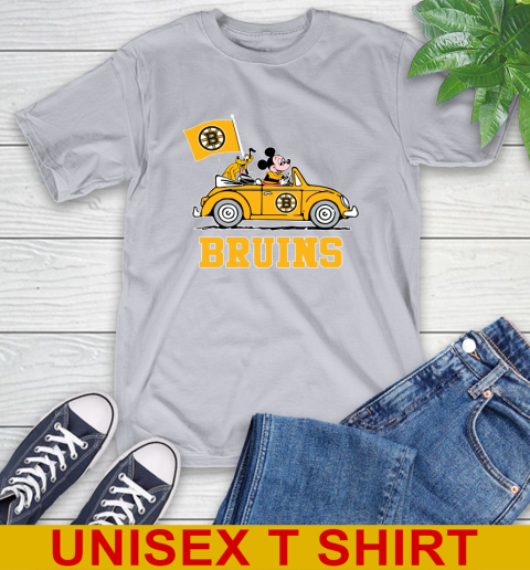 NHL Hockey Boston Bruins Pluto Mickey Driving Disney Shirt T-Shirt 6