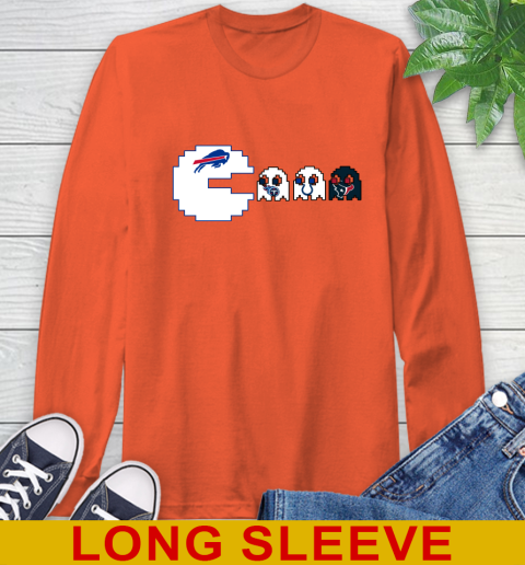 Buffalo Bills NFL Football Pac Man Champion Long Sleeve T-Shirt 5
