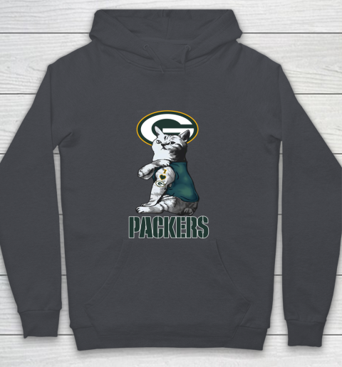NFL Football My Cat Loves Green Bay Packers Youth Hoodie 5