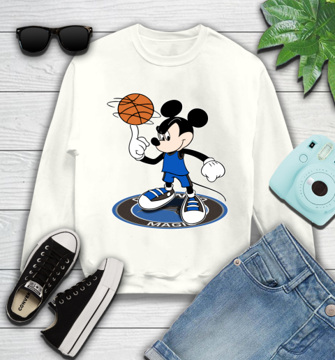 NBA Basketball Orlando Magic Cheerful Mickey Disney Shirt Youth Sweatshirt 2