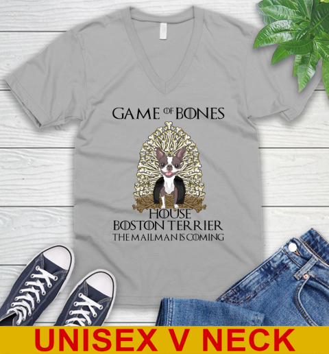 Game of bones house boston terrier dog the mailman is coming tshirt 44