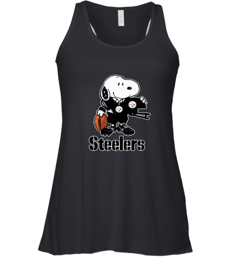 Snoopy A Strong And Proud Pittsburgh Steelers Player NFL Racerback Tank