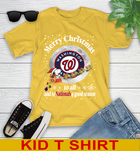 Washington Nationals Merry Christmas To All And To Nationals A Good Season MLB Baseball Sports Youth T-Shirt 9