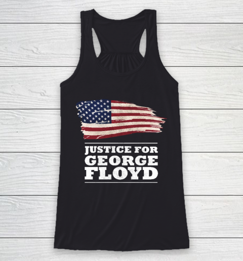 Justice For Floyd  Justice For George  Justice For George Floyd  Justice For Floyd USA Racerback Tank
