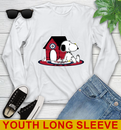 NHL Hockey Winnipeg Jets Snoopy The Peanuts Movie Shirt Youth Long Sleeve