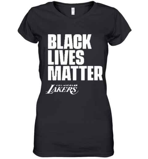 Black Lives Matter Los Angeles Lakers Women's V-Neck T-Shirt