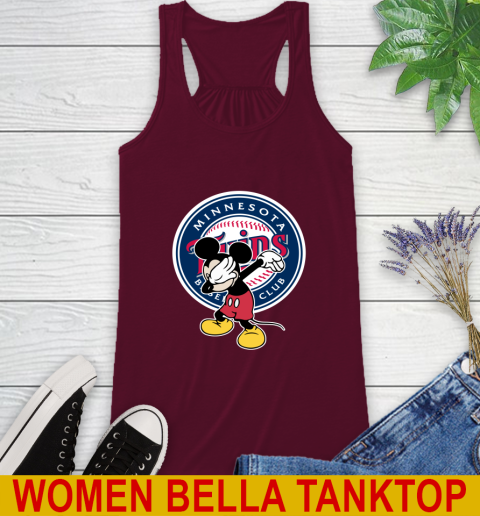Minnesota Twins MLB Baseball Dabbing Mickey Disney Sports Racerback Tank 3