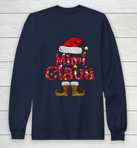 Funny Santa Mimi Claus Merry Christmas Long Sleeve T-Shirt 2