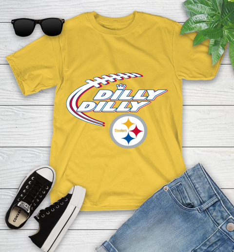 NFL Pittsburgh Steelers Dilly Dilly Football Sports Youth T-Shirt 8