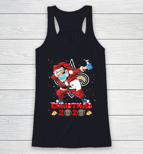 New Orleans Saints Funny Santa Claus Dabbing Christmas 2020 NFL Racerback Tank 7