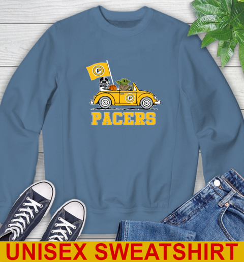 NBA Basketball Indiana Pacers Darth Vader Baby Yoda Driving Star Wars Shirt Sweatshirt 8