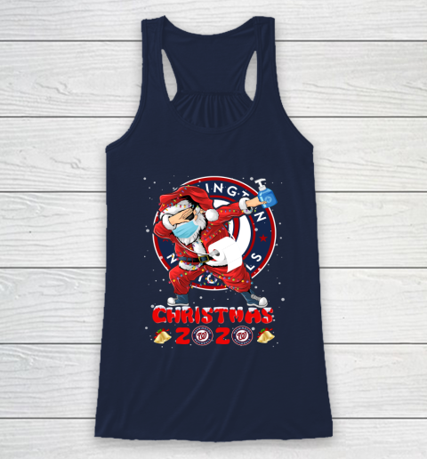 Washington Nationals Funny Santa Claus Dabbing Christmas 2020 MLB Racerback Tank 8