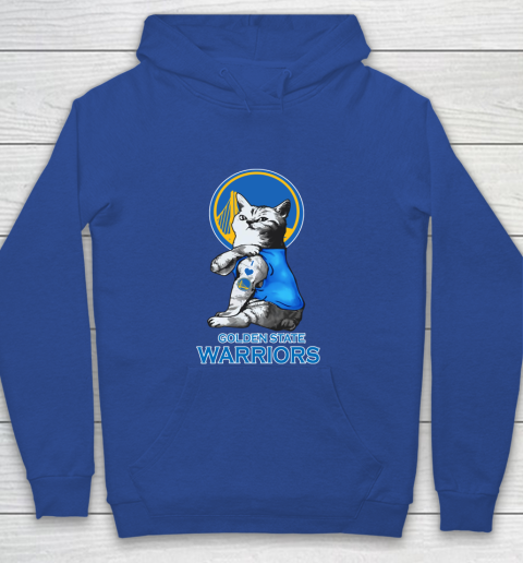 NBA Basketball My Cat Loves Golden State Warriors Youth Hoodie 6