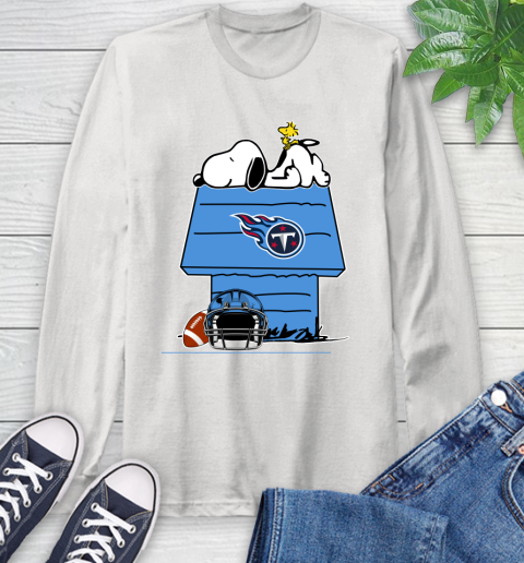 Tennessee Titans NFL Football Snoopy Woodstock The Peanuts Movie Long Sleeve T-Shirt