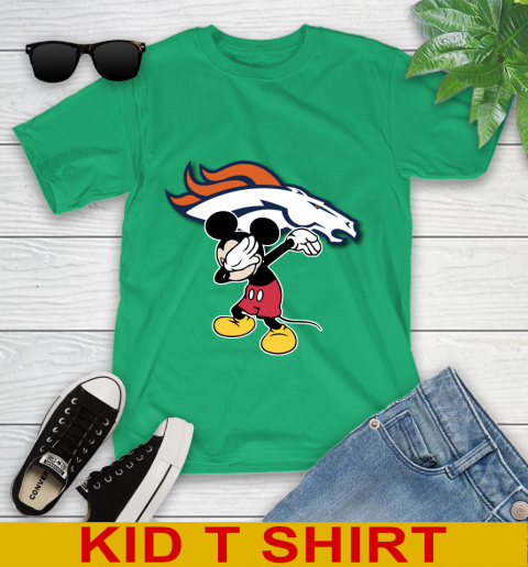 Denver Broncos NFL Football Dabbing Mickey Disney Sports Youth T-Shirt 6