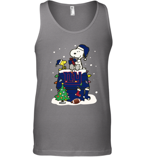 A Happy Christmas With New York Giants Snoopy Tank Top