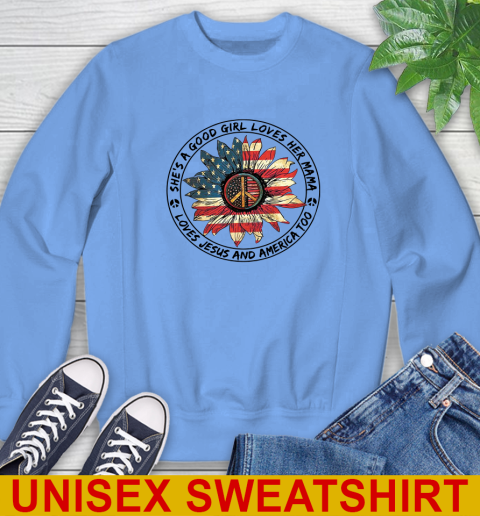 America sunflower she's a good girl loves her mama shirt 35