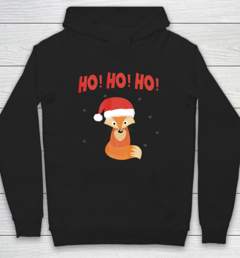Retro Ho Ho Ho Christmas Santa Group Fox Hoodie