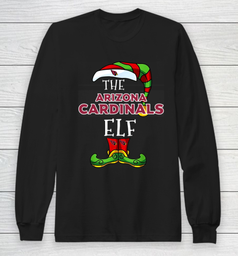 Arizona Cardinals Christmas ELF Funny NFL Long Sleeve T-Shirt