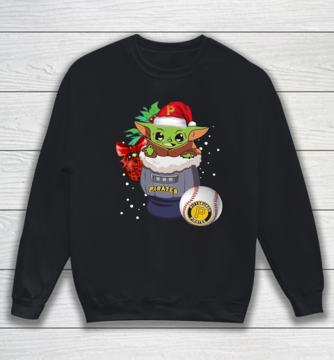 Pittsburgh Pirates Christmas Baby Yoda Star Wars Funny Happy MLB Sweatshirt