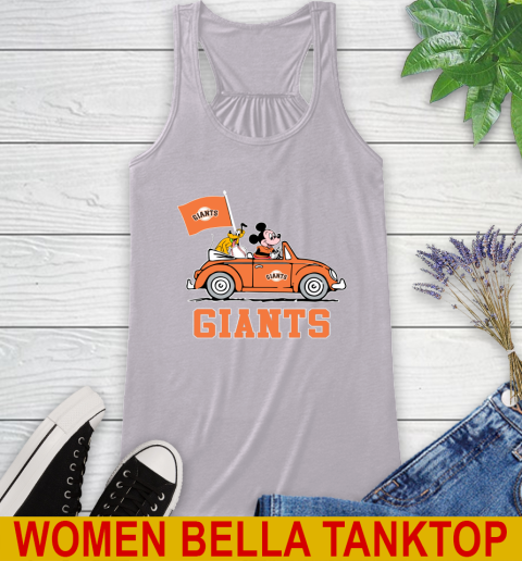 MLB Baseball San Francisco Giants Pluto Mickey Driving Disney Shirt Racerback Tank 5