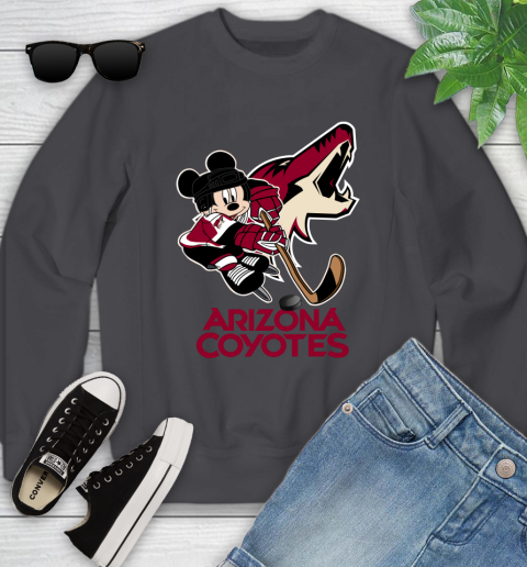 NHL Arizona Coyotes Mickey Mouse Disney Hockey T Shirt Youth Sweatshirt 6