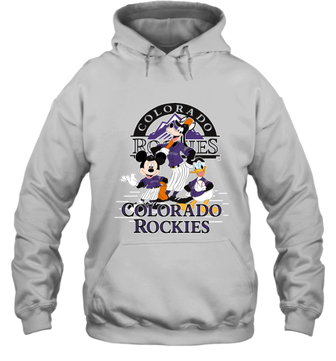 Colorado Rockies Mickey Donald And Goofy Baseball Hoodie