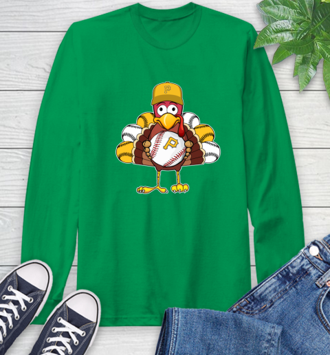Pittsburgh Pirates Turkey thanksgiving Long Sleeve T-Shirt 7
