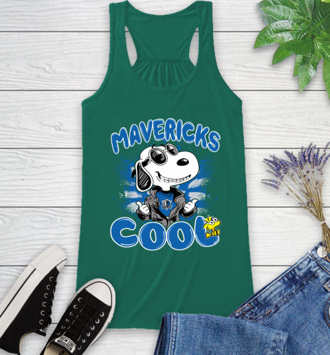 NBA Basketball Dallas Mavericks Cool Snoopy Shirt Racerback Tank - Image 5