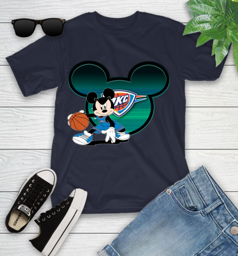 NBA Oklahoma City Thunder Mickey Mouse Disney Basketball Youth T-Shirt 15