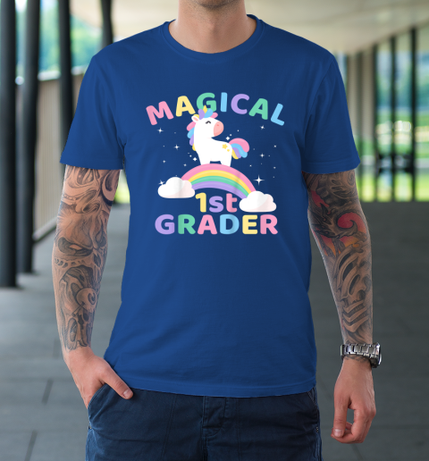 Back To School 1st First Grade Magical Unicorn Rainbow T-Shirt 15