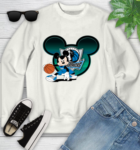NBA Dallas Mavericks Mickey Mouse Disney Basketball Youth Sweatshirt
