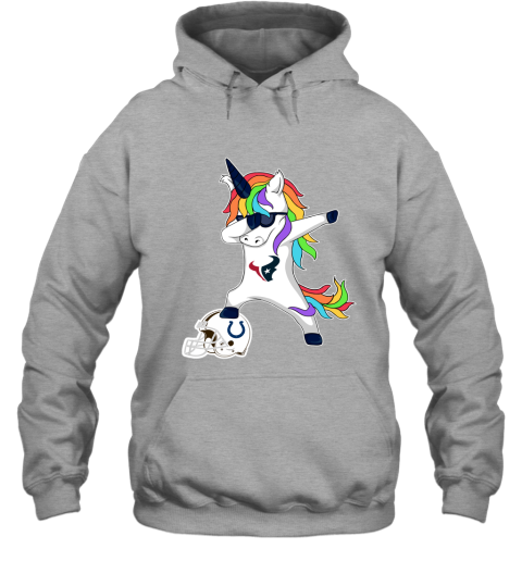 Football Dabbing Unicorn Steps On Helmet Houston Texans Hoodie