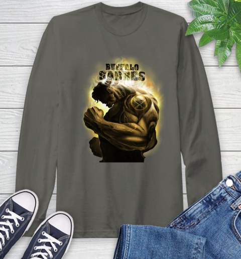 Buffalo Sabres NHL Hockey Hulk Marvel Avengers Sports Long Sleeve T-Shirt 9