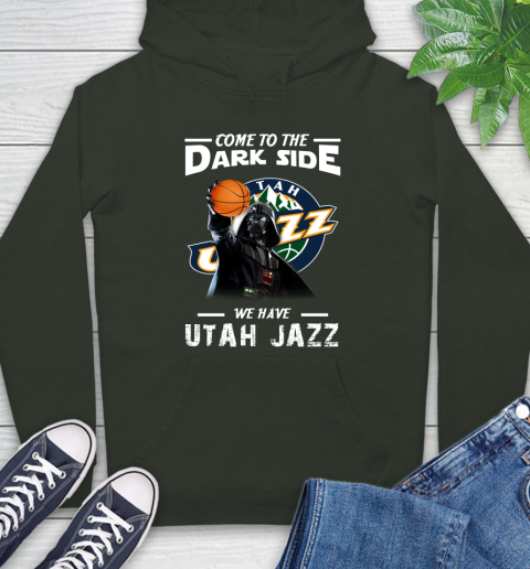 NBA Come To The Dark Side We Have Utah Jazz Star Wars Darth Vader Basketball Hoodie 12