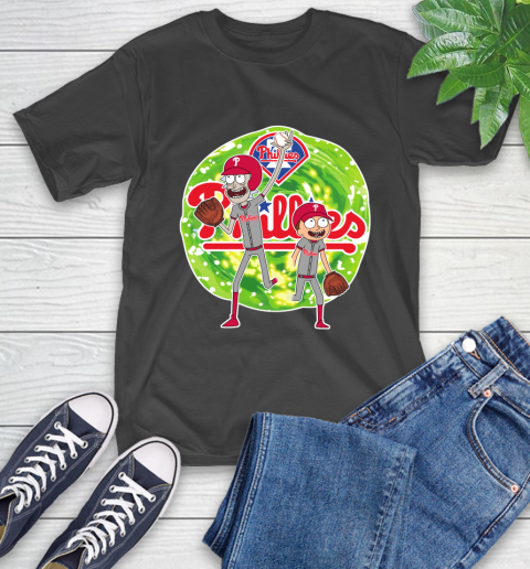 MLB Philadelphia Phillies Rick And Morty Baseball Sports T-Shirt 2