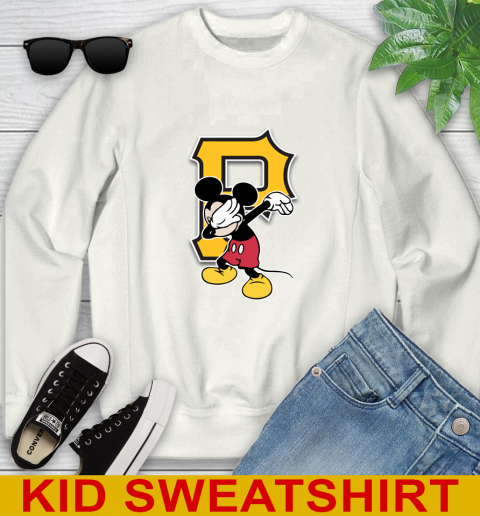 Pittsburgh Pirates MLB Baseball Dabbing Mickey Disney Sports Youth Sweatshirt