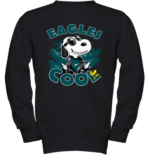 Philadelphia Eagles Snoopy Joe Cool We're Awesome Youth Sweatshirt