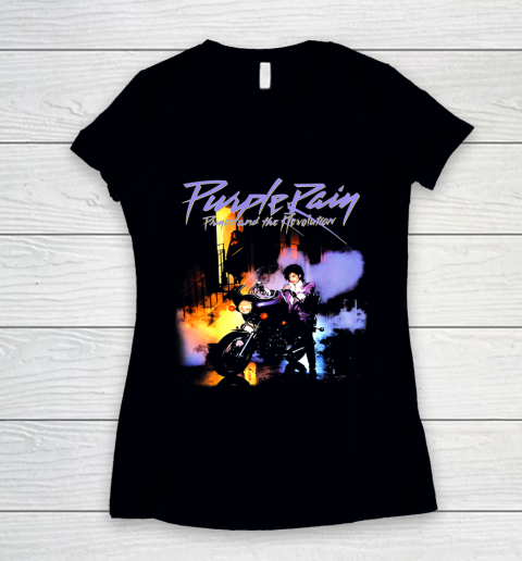 Purple Rain Prince And The Revolution Women's V-Neck T-Shirt