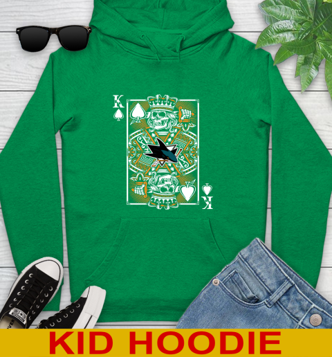 San Jose Sharks NHL Hockey The King Of Spades Death Cards Shirt Youth Hoodie 8