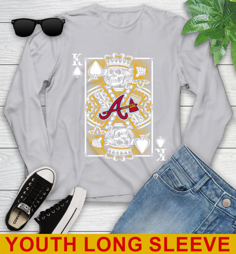 Atlanta Braves MLB Baseball The King Of Spades Death Cards Shirt Youth Long Sleeve 5