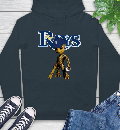MLB Tampa Bay Rays Groot Guardians Of The Galaxy Baseball Hoodie 7