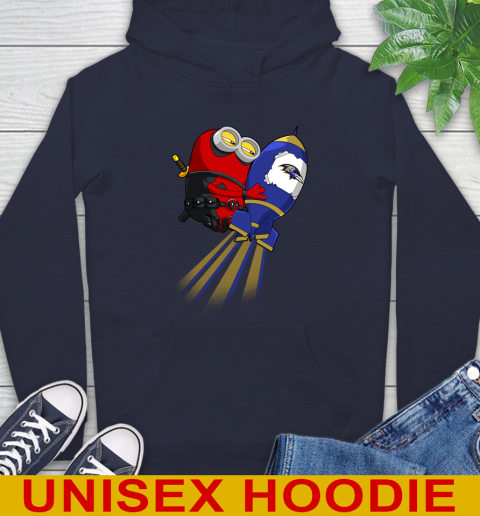 NFL Football Baltimore Ravens Deadpool Minion Marvel Shirt Hoodie 3