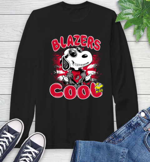 NBA Basketball Portland Trail Blazers Cool Snoopy Shirt Long Sleeve T-Shirt