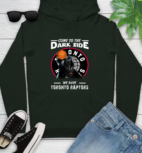 NBA Come To The Dark Side We Have Toronto Raptors Star Wars Darth Vader Basketball Youth Hoodie 14