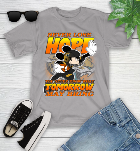Jacksonville Jaguars NFL Football Mickey Disney Never Lose Hope Youth T-Shirt 4