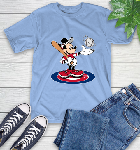 MLB Baseball Chicago Cubs Cheerful Mickey Disney Shirt T-Shirt 12