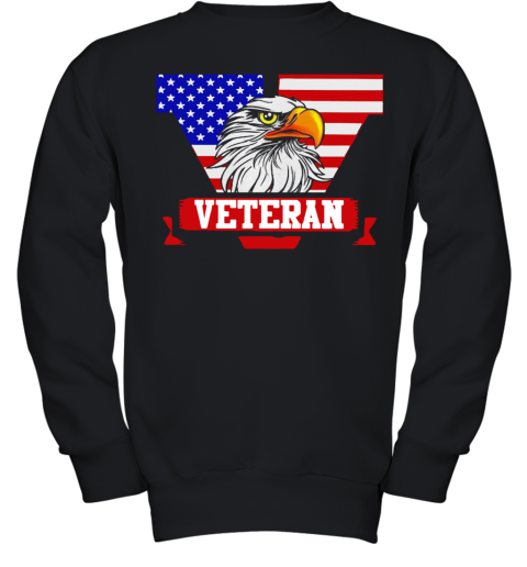 American Flag Veteran Eagle Youth Sweatshirt