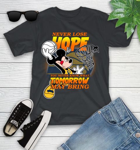 Indiana Pacers NBA Basketball Mickey Disney Never Lose Hope Youth T-Shirt
