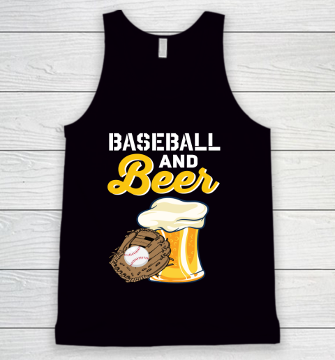 Beer Lover Funny Shirt Baseball And Beer Tank Top